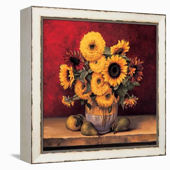 Sunflowers with Pears-Andres Gonzales-Framed Stretched Canvas