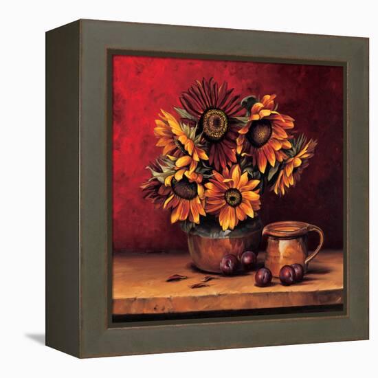 Sunflowers with Plums-Andres Gonzales-Framed Stretched Canvas