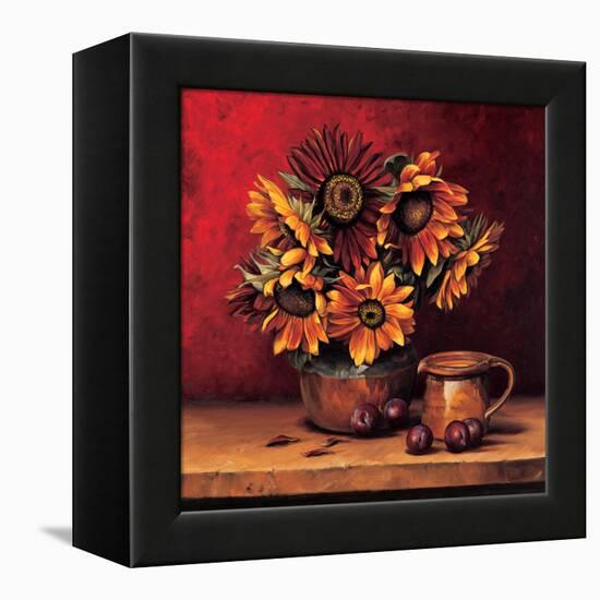 Sunflowers with Plums-Andres Gonzales-Framed Stretched Canvas