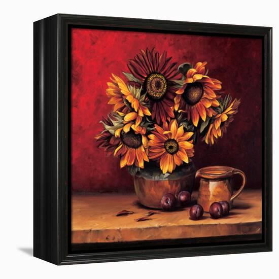 Sunflowers with Plums-Andres Gonzales-Framed Stretched Canvas