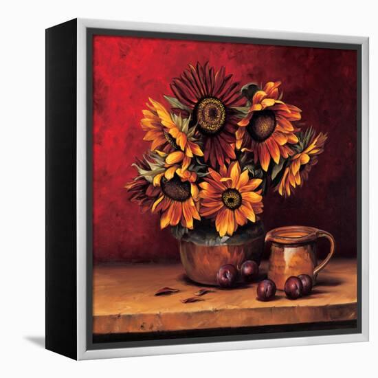 Sunflowers with Plums-Andres Gonzales-Framed Stretched Canvas