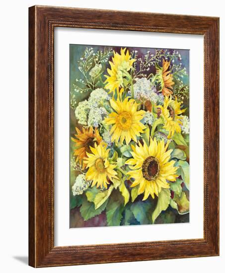 Sunflowers with Wild Flowers-Joanne Porter-Framed Giclee Print