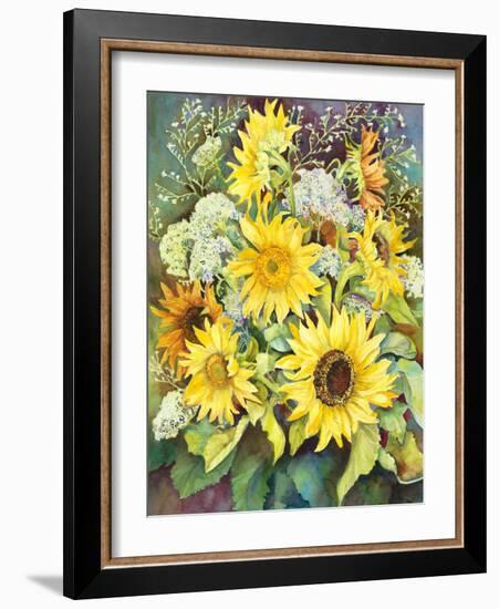 Sunflowers with Wild Flowers-Joanne Porter-Framed Giclee Print