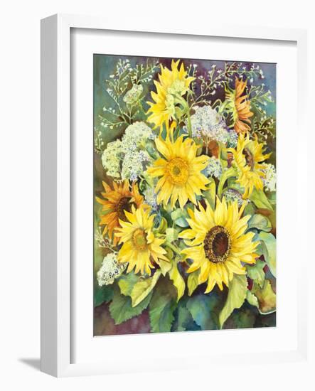 Sunflowers with Wild Flowers-Joanne Porter-Framed Giclee Print