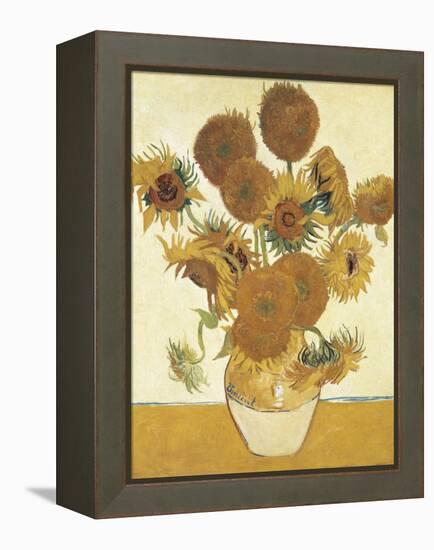 Sunflowers-Vincent van Gogh-Framed Stretched Canvas