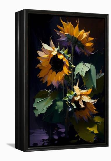 Sunflowers-Vivienne Dupont-Framed Stretched Canvas