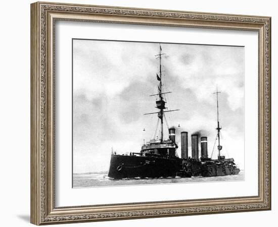 Sunk in Action Off Chile, H.M.S Good Hope-null-Framed Photographic Print