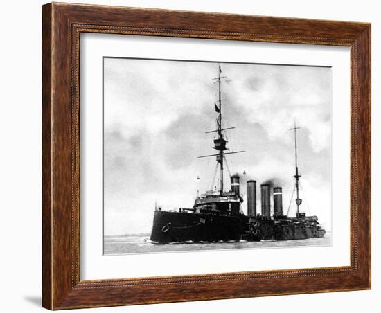 Sunk in Action Off Chile, H.M.S Good Hope-null-Framed Photographic Print