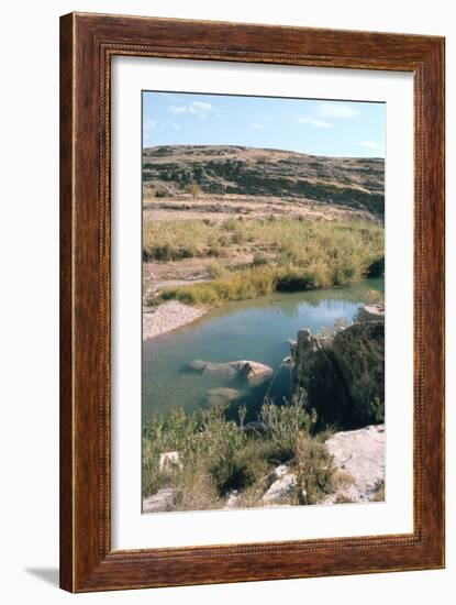 Sunken Assyrian Sculpture, Bavian, Iraq, 1977-Vivienne Sharp-Framed Photographic Print