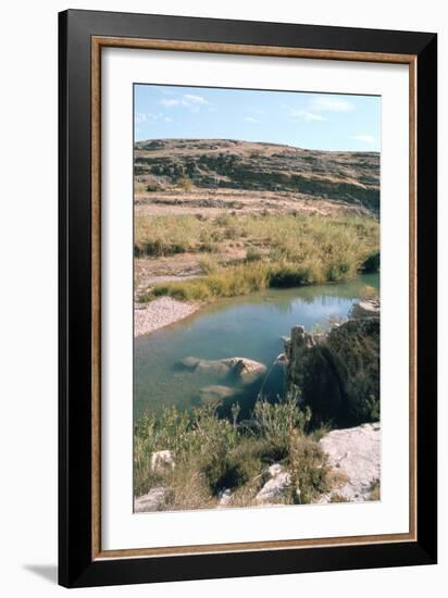 Sunken Assyrian Sculpture, Bavian, Iraq, 1977-Vivienne Sharp-Framed Photographic Print