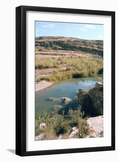 Sunken Assyrian Sculpture, Bavian, Iraq, 1977-Vivienne Sharp-Framed Photographic Print