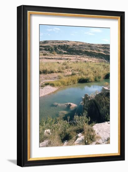 Sunken Assyrian Sculpture, Bavian, Iraq, 1977-Vivienne Sharp-Framed Photographic Print