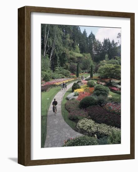 Sunken Garden at Butchart Gardens, Vancouver Island, British Columbia, Canada-Connie Ricca-Framed Photographic Print