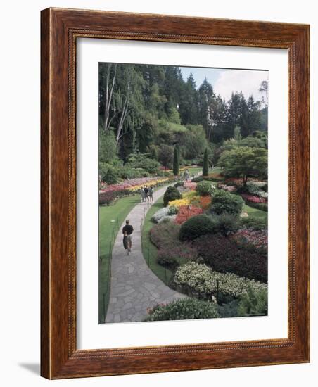 Sunken Garden at Butchart Gardens, Vancouver Island, British Columbia, Canada-Connie Ricca-Framed Photographic Print