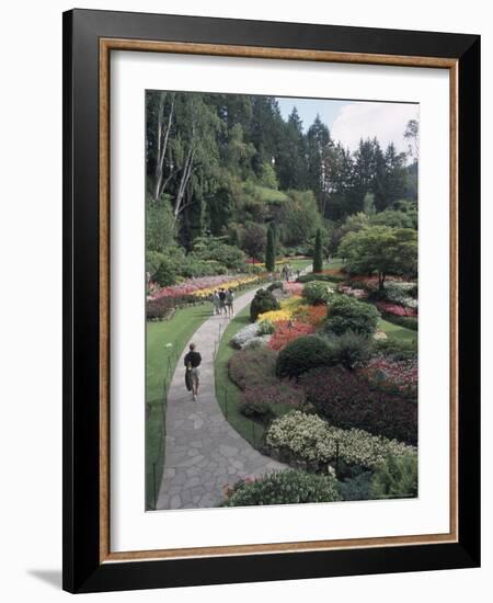 Sunken Garden at Butchart Gardens, Vancouver Island, British Columbia, Canada-Connie Ricca-Framed Photographic Print