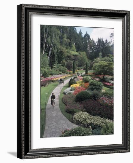 Sunken Garden at Butchart Gardens, Vancouver Island, British Columbia, Canada-Connie Ricca-Framed Photographic Print