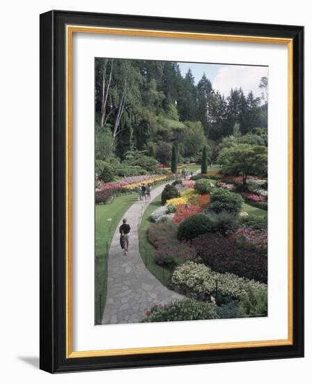 Sunken Garden at Butchart Gardens, Vancouver Island, British Columbia, Canada-Connie Ricca-Framed Photographic Print