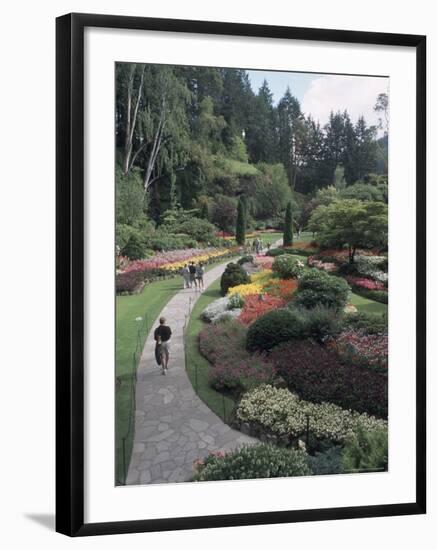 Sunken Garden at Butchart Gardens, Vancouver Island, British Columbia, Canada-Connie Ricca-Framed Photographic Print