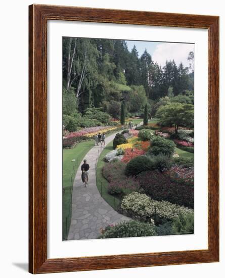 Sunken Garden at Butchart Gardens, Vancouver Island, British Columbia, Canada-Connie Ricca-Framed Photographic Print