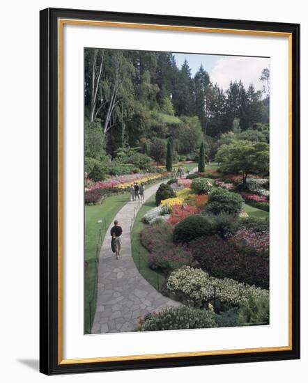 Sunken Garden at Butchart Gardens, Vancouver Island, British Columbia, Canada-Connie Ricca-Framed Photographic Print