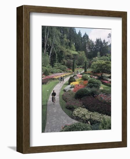 Sunken Garden at Butchart Gardens, Vancouver Island, British Columbia, Canada-Connie Ricca-Framed Photographic Print