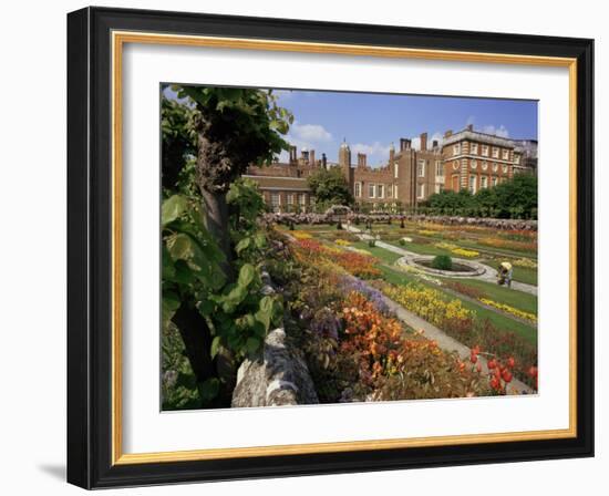 Sunken Gardens, Hampton Court Palace, Greater London, England, United Kingdom-Walter Rawlings-Framed Photographic Print