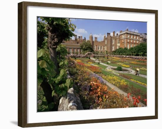 Sunken Gardens, Hampton Court Palace, Greater London, England, United Kingdom-Walter Rawlings-Framed Photographic Print