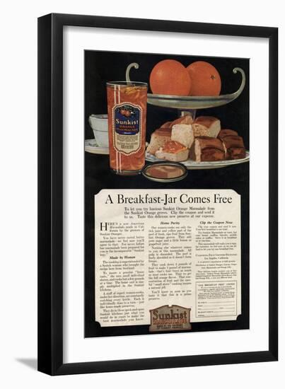 Sunkist Marmalade 1919-null-Framed Art Print