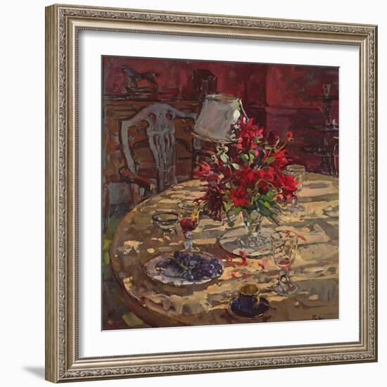 Sunlight and Dahlias-Susan Ryder-Framed Giclee Print