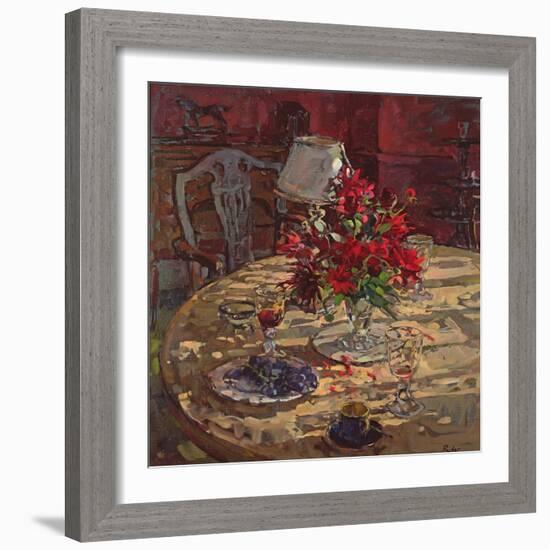 Sunlight and Dahlias-Susan Ryder-Framed Giclee Print