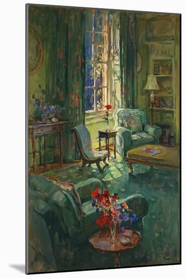 Sunlight and Sweet Peas (Oil on Canvas)-Susan Ryder-Mounted Giclee Print