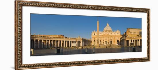 Sunlight Falling on a Basilica, St. Peter's Basilica, St. Peter's Square, Vatican City, Rome, La...-null-Framed Photographic Print