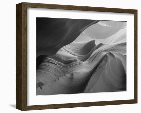 Sunlight Filters Down Carved Red Sandstone Walls of Lower Antelope Canyon, Page, Arizona, Usa-Paul Souders-Framed Photographic Print