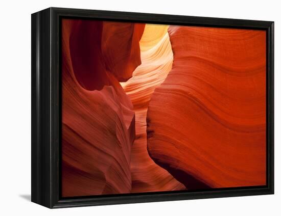 Sunlight Filters Down Carved Red Sandstone Walls of Lower Antelope Canyon, Page, Arizona, Usa-Paul Souders-Framed Premier Image Canvas