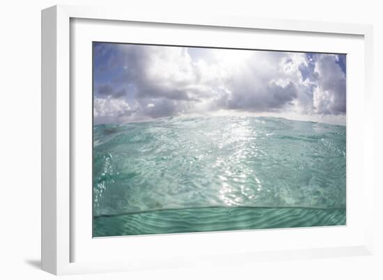 Sunlight Illuminates the Turquoise Water in Turneffe Atoll, Belize-Stocktrek Images-Framed Photographic Print