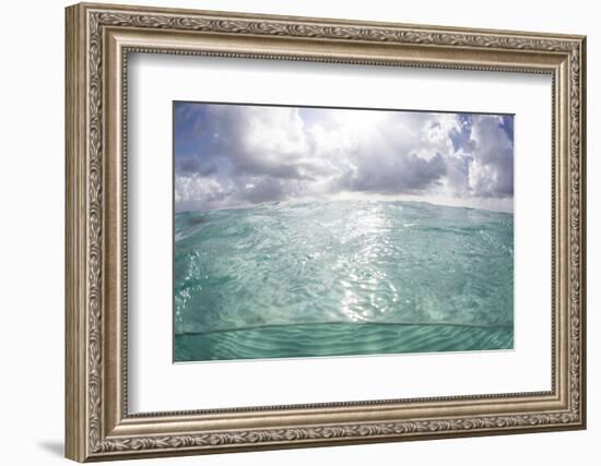 Sunlight Illuminates the Turquoise Water in Turneffe Atoll, Belize-Stocktrek Images-Framed Photographic Print