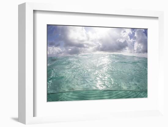 Sunlight Illuminates the Turquoise Water in Turneffe Atoll, Belize-Stocktrek Images-Framed Photographic Print