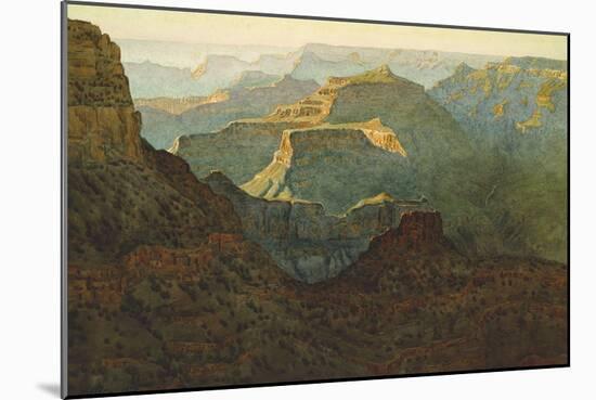 Sunlight on the Grand Canyon, 1924-Gunnar Widforss-Mounted Giclee Print