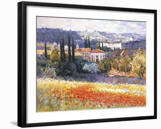 Sunlight on the Poppyfield-Malva-Framed Giclee Print