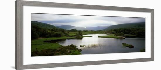 Sunlight on Water, Distant Mountains in Mist, Ireland-null-Framed Photographic Print