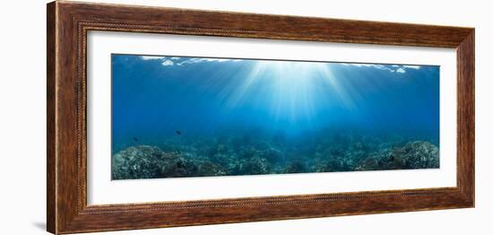 Sunlight over coral reef in the Pacific Ocean, Hawaii, USA-Panoramic Images-Framed Photographic Print