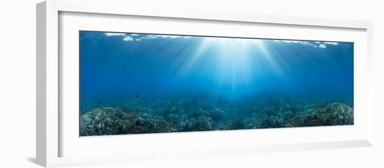 Sunlight over coral reef in the Pacific Ocean, Hawaii, USA-Panoramic Images-Framed Photographic Print