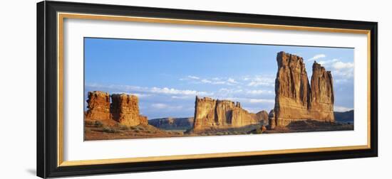 Sunlight over Varied Rock Formations, Courthouse Towers, Arches National Park, Utah, USA-Scott T. Smith-Framed Photographic Print