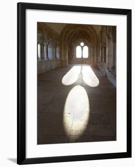 Sunlight Pouring Through Arched Windows, Fishermen's Bastion (Halaszbastya), Buda, Budapest, Hungar-Stuart Black-Framed Photographic Print