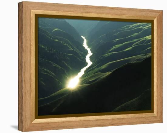 Sunlight reflects off the river, Salmon River, Idaho, USA-Charles Gurche-Framed Premier Image Canvas