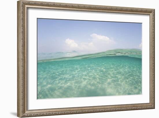 Sunlight Ripples across a Shallow Sand Flat in Indonesia-Stocktrek Images-Framed Photographic Print