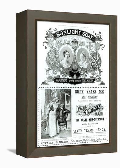 Sunlight Soap Advertisement, from The Illustrated London News Diamond Jubilee Number, 1897-null-Framed Premier Image Canvas