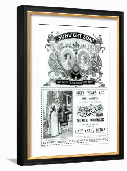 Sunlight Soap Advertisement, from The Illustrated London News Diamond Jubilee Number, 1897-null-Framed Giclee Print