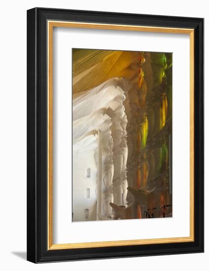 Sunlight Through Stained Glass, Sagrada Familia, Barcelona, Catalunya, Spain, Europe-James Emmerson-Framed Photographic Print