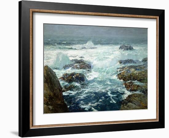 Sunlit Breakers-William Ritschel-Framed Art Print